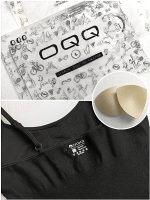 OQQ Womens Seamless Spaghetti Strap Leisure Yoga Workout Gym Leggings Padded Bra Jumpsuit - Image 6